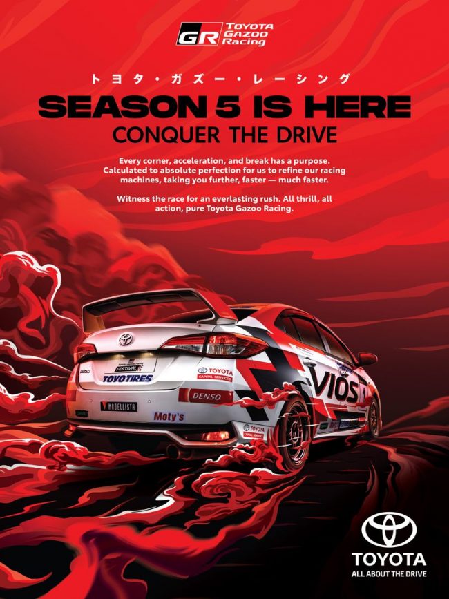 Toyota Gazoo Racing Banner with toyota vios